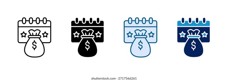 Conjunto de iconos de eventos de recaudación de fondos Colección de estilo múltiple