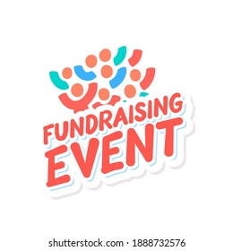 Fundraising Event Vector Lettering Banner Stock Vector (Royalty Free ...