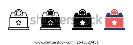 Fundraising icon sheet multiple style collection