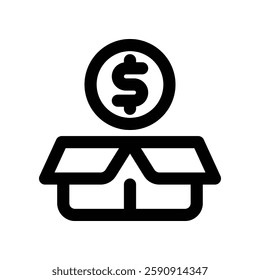 fundraising line icon. vector icon for your website, mobile, presentation, and logo design.