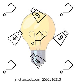 Fundraising is the process of raising financial resources to support businesses, startups, or projects, often through investors, donors, or special campaigns. Light bulb on background, money, question