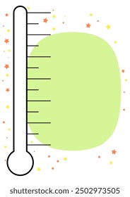 Fundraising thermometer template. Clipart image isolated on white background