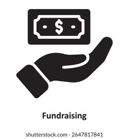 Fundraising Vector Icon which can easily modify or edit


