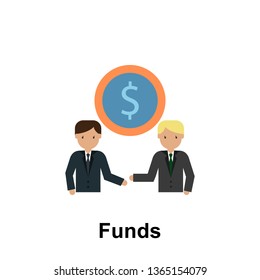 Funds color icon. Element of business illustration. Premium quality graphic design icon. Signs and symbols collection icon for websites, web design, mobile app