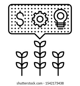 Funds development concept, Finance and Growth Management Vector Icon design