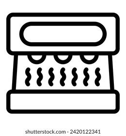 vector de contorno de icono de intercambio de fondos. Detector de divisas. Efectivo bancario