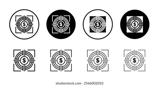 Funds hunting icon Simple thin outline