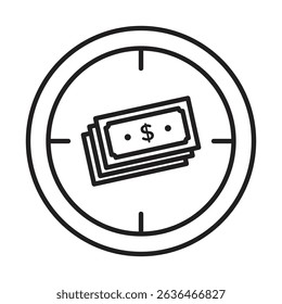 Funds hunting icon Thin line illustration