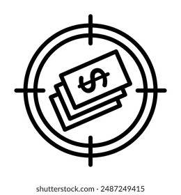 Fondos de caza marca de logotipo lineal en blanco y negro