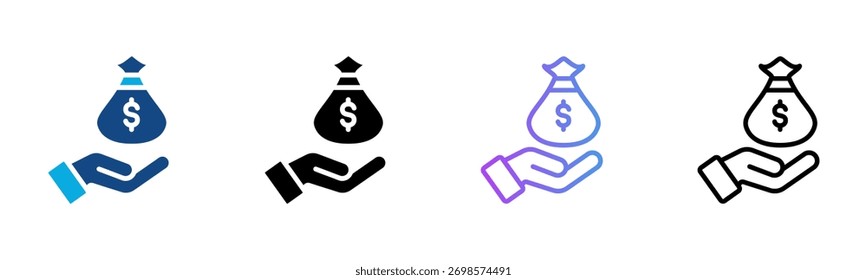 Ícone de fundos Ilustração de vetor de vários estilos
