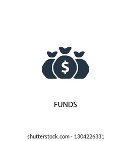 funds icon. Simple element illustration. funds concept symbol design. Can be used for web and mobile.