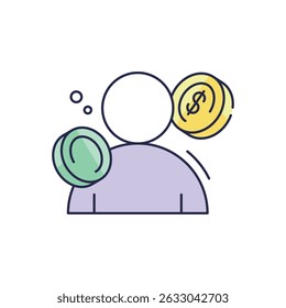 Fondos Icono Vector ilustración de stock