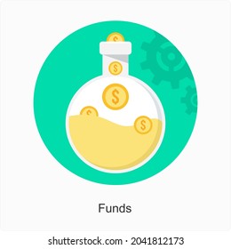 Funds or Investment Icon Concept 