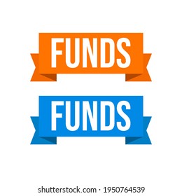 Funds Money Label Icon Design Vector