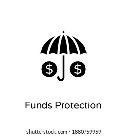 Icono de Protección de fondos en vector. Logotipo