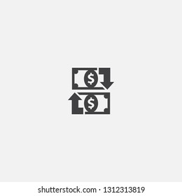 funds transfer base icon. Simple sign illustration. funds transfer symbol design. Can be used for web, print and mobile