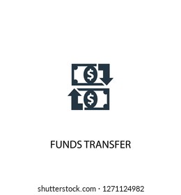 funds transfer icon. Simple element illustration. funds transfer concept symbol design. Can be used for web and mobile.