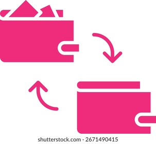 Ilustración de icono de Vector único de transferencia de fondos