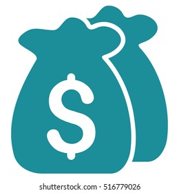 Funds vector icon. Flat soft blue symbol. Pictogram is isolated on a white background. Designed for web and software interfaces.
