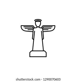 funeral, angel icon. Element of death icon for mobile concept and web apps. Detailed funeral, angel icon can be used for web and mobile