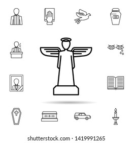 funeral, angel icon. Universal set of funeral for website design and development, app development