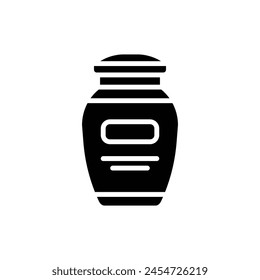 Funeral Ash Filled Icon Vector Illustration