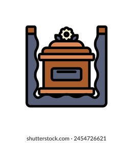 Funeral Burial Icon Vector Illustration