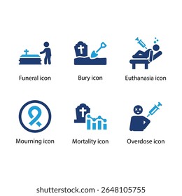 Funeral, Enterro, Eutanásia, Luto, Mortalidade, Ícone de overdose