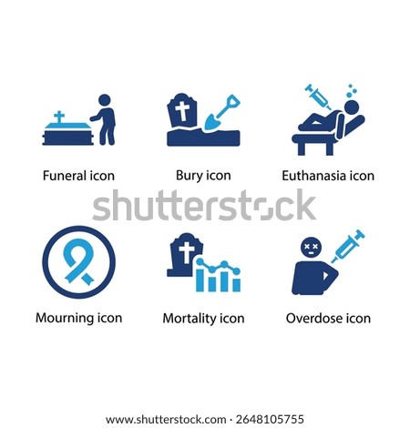 Funeral, Bury, Euthanasia, Mourning, Mortality, Overdose icon