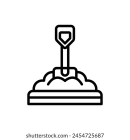 Funeral Bury Outline Icon Vector Illustration