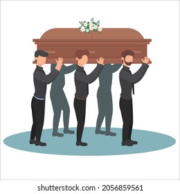 funeral ceremony background vector illustration