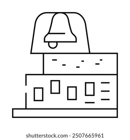 funeral ceremony line icon vector. funeral ceremony sign. isolated contour symbol black illustration