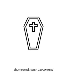 funeral, coffin icon. Element of death icon for mobile concept and web apps. Detailed funeral, coffin icon can be used for web and mobile