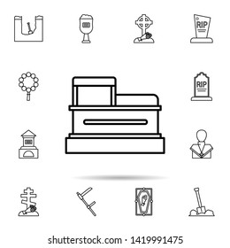 funeral, coffin icon. Universal set of funeral for website design and development, app development