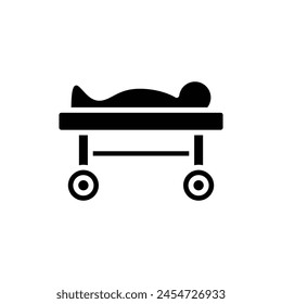 Funeral Corpse Filled Icon Vector Illustration