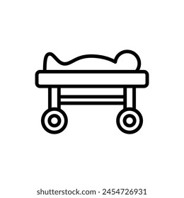 Funeral Corpse Outline Icon Vector Illustration