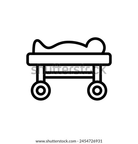 Funeral Corpse Outline Icon Vector Illustration