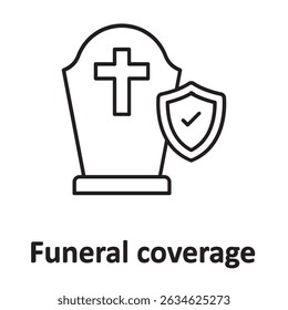 Funeral coverage :Vector Icon which can easily modify or edit
