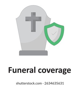 Funeral coverage :Vector Icon which can easily modify or edit

