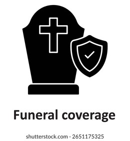 Funeral coverage :Vector Icon which can easily modify or edit
