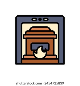 Funeral Cremation Icon Vector Illustration