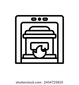 Icono de esquema de cremación funeraria Ilustración vectorial