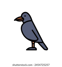Vektorillustration des Trauerkrähensymbols