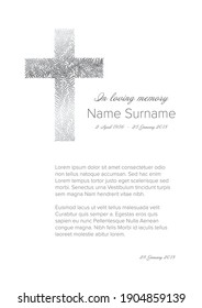 Funeral Death Notice Card Template