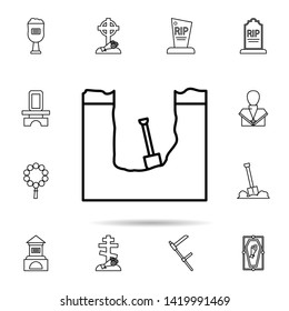 funeral, dig icon. Universal set of funeral for website design and development, app development