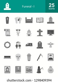 Funeral Flat Icons