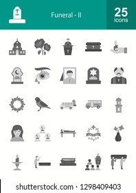 Funeral Flat Icons