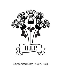 funeral flowers graphic symbol