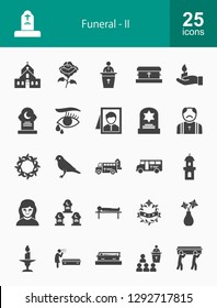 Funeral Glyph Icons