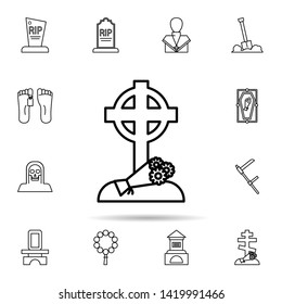 funeral, grave icon. Universal set of funeral for website design and development, app development